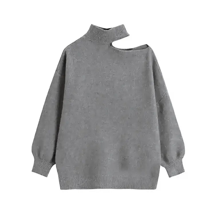 ワンショルダールーズニット