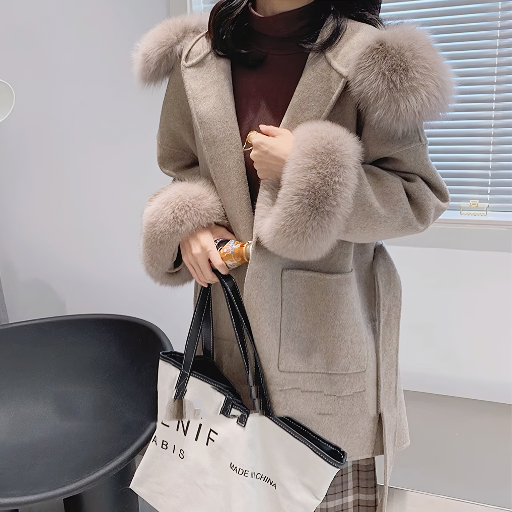 FOXファーカシミヤウールコート