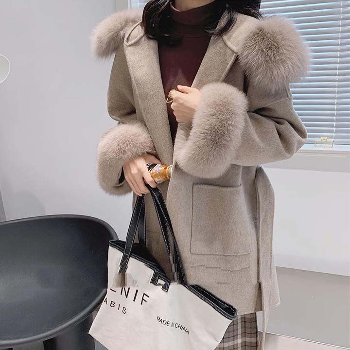 FOXファーカシミヤウールコート