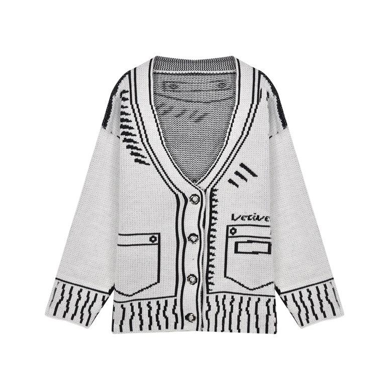 フェイクアートカーディガン