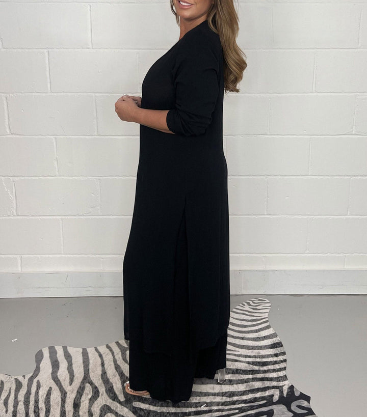 Alejandra - カジュアルVネックツーピースセット