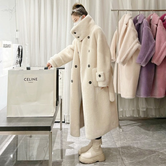 ハイネックファーロングコート