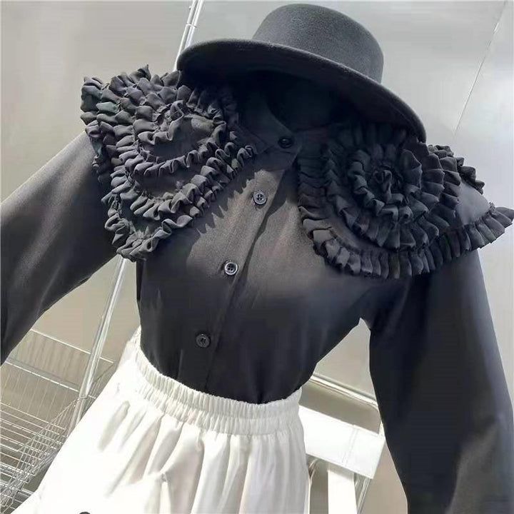 デイジープリーツデザインシャツ