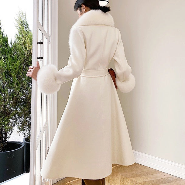 FOXファーパステルカラーロングコート