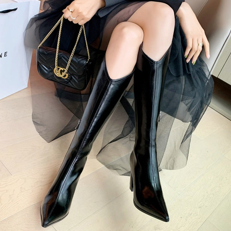 ウエスタンレザーロングブーツ