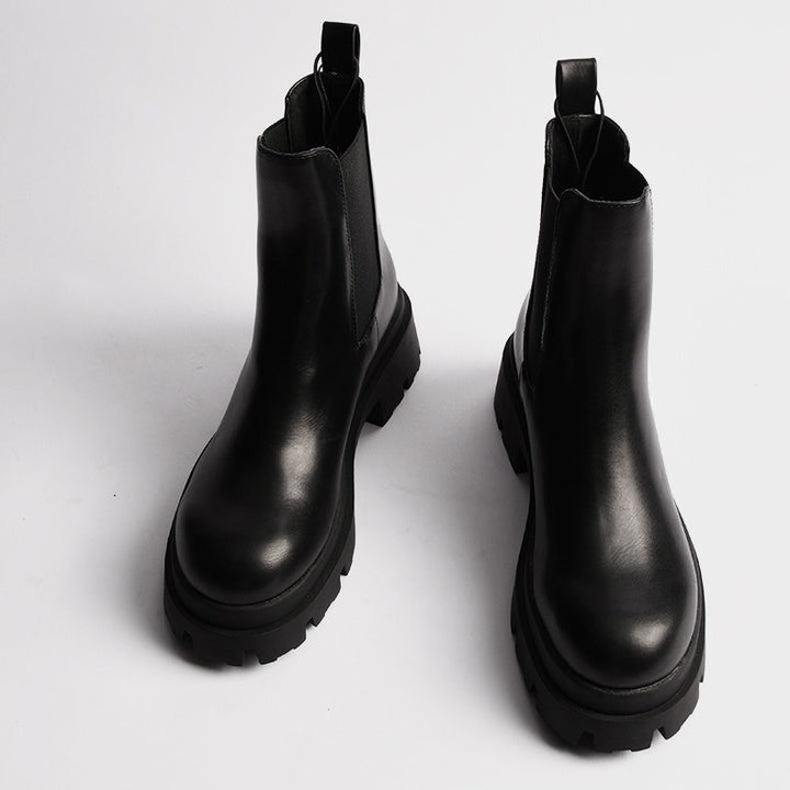 厚底チェルシーブーツ
