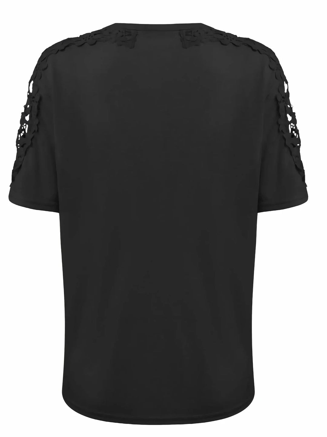 Ancuta - エレガントな夏用ショートスリーブTシャツ レーストップ