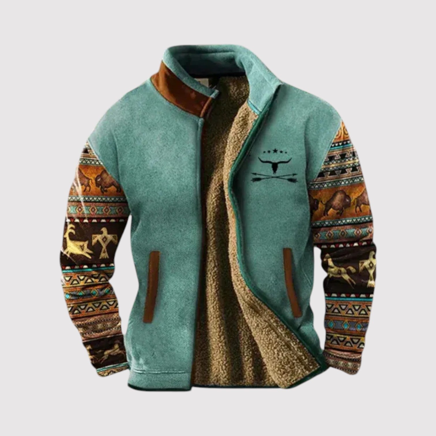 プリント入りブルー / 5XL