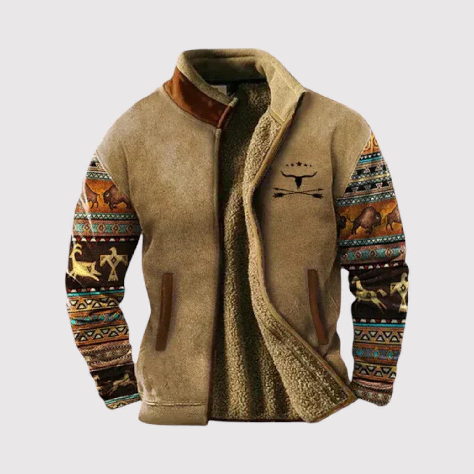 プリント入りブラウン / 5XL