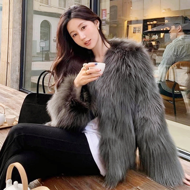 ボリュームフェイクファーショートコート