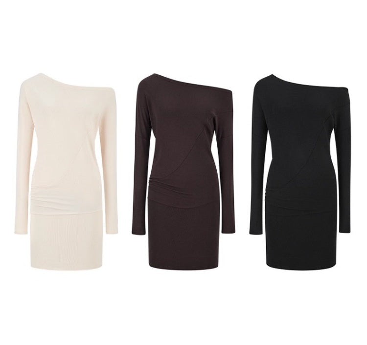 ワンショルダールーズフィットミニワンピース