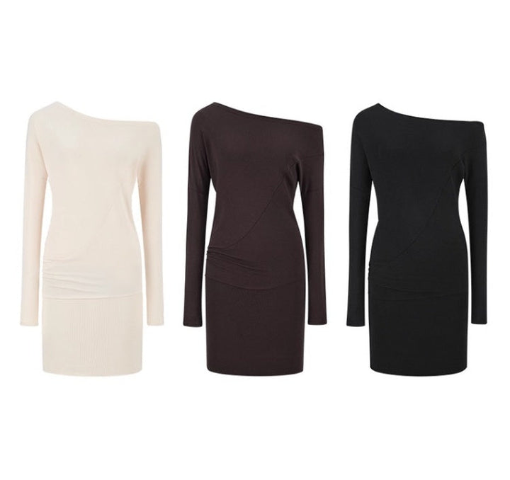 ワンショルダールーズフィットミニワンピース