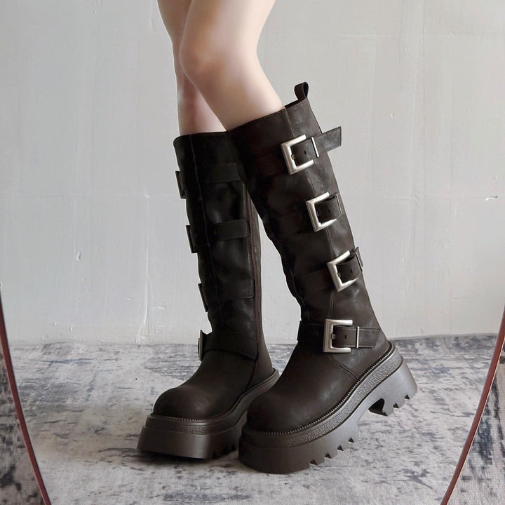 モードエッジベルトロングブーツ