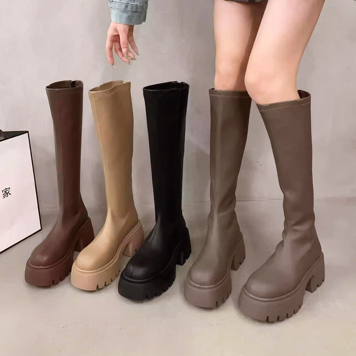 厚底ロングブーツ