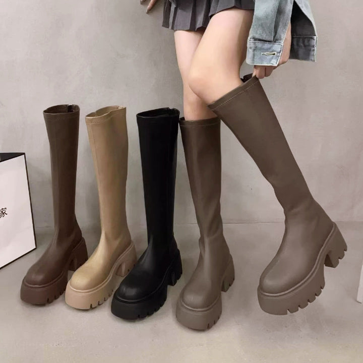 厚底ロングブーツ