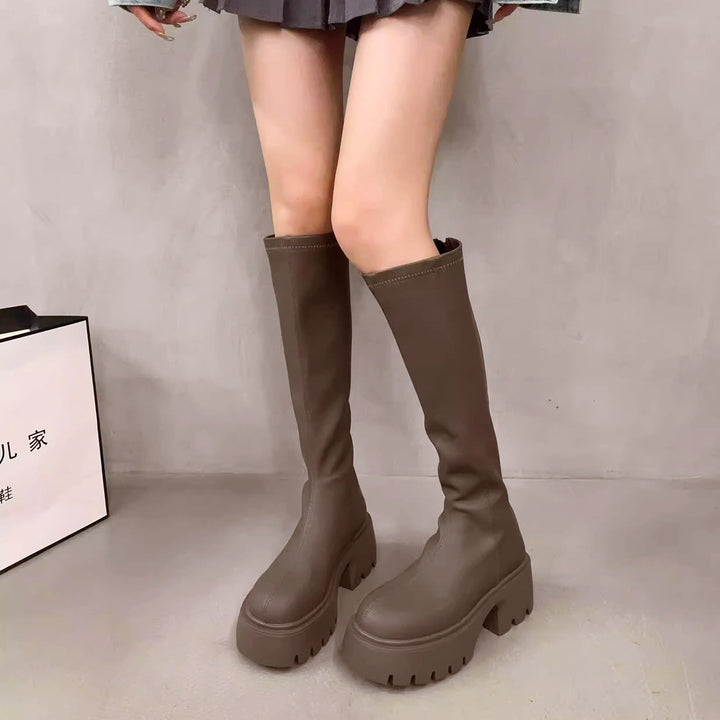 厚底ロングブーツ