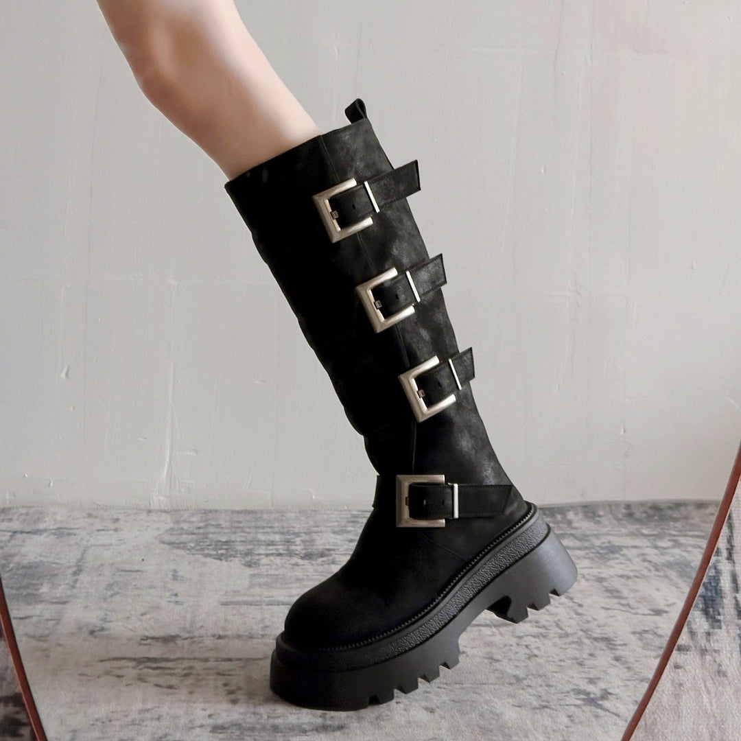 モードエッジベルトロングブーツ