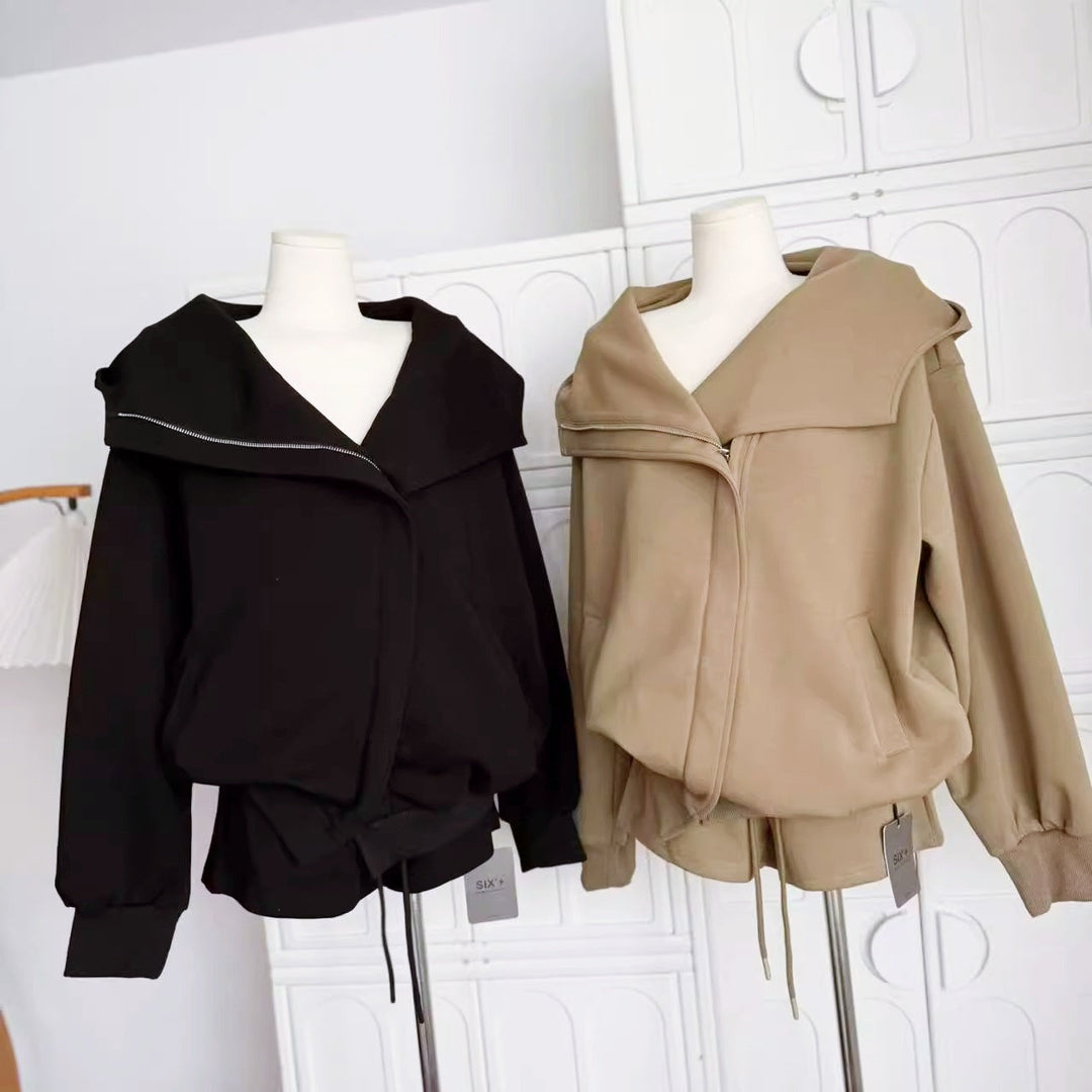 ビッグカラージップショートパンツセットアップ