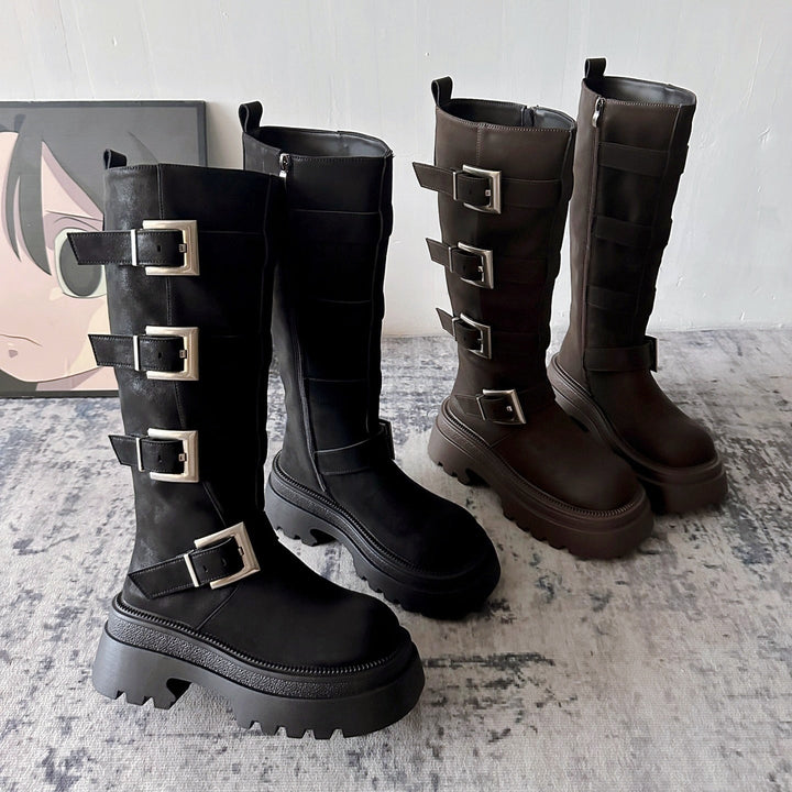 モードエッジベルトロングブーツ