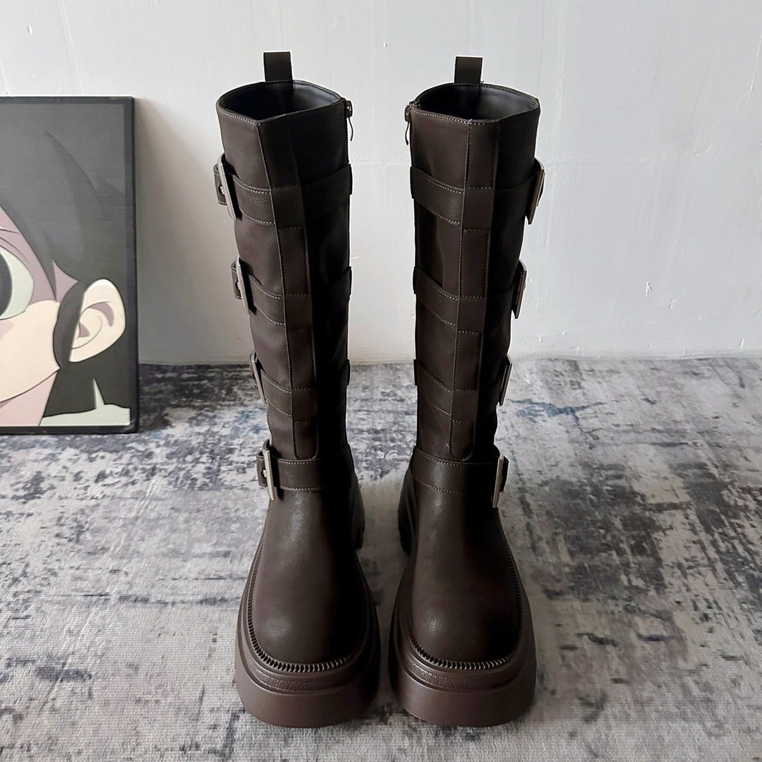 モードエッジベルトロングブーツ
