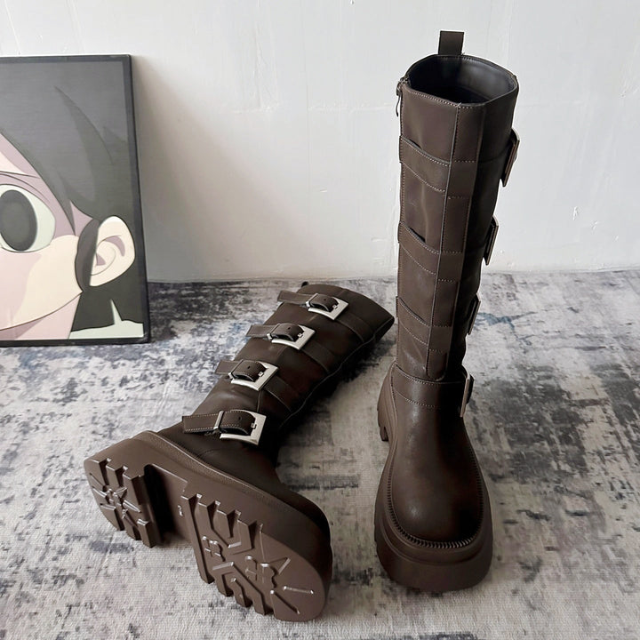 モードエッジベルトロングブーツ