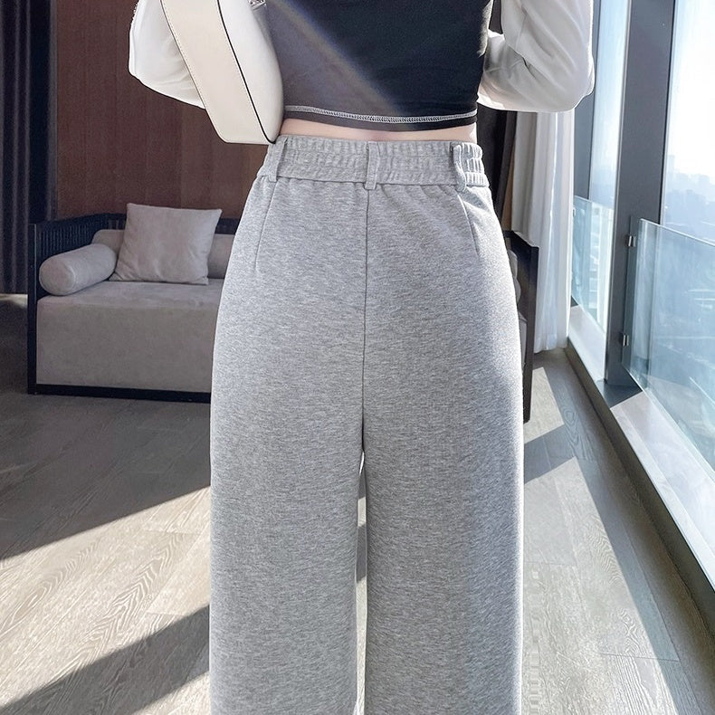 ハイウエストタックワイドパンツ