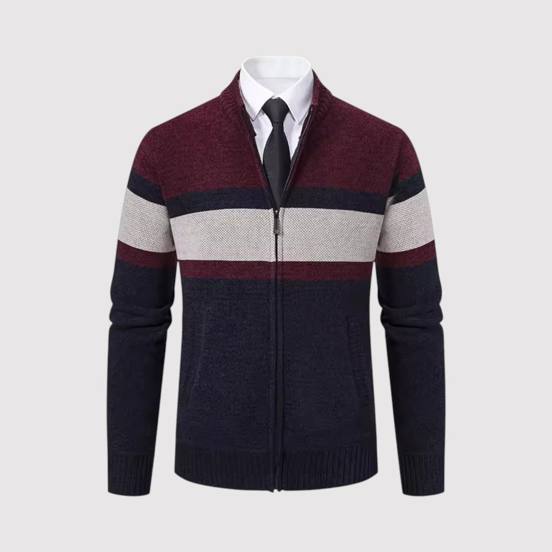 SHURIKEN | プレミアム・ボーダー・ジップ・セーター