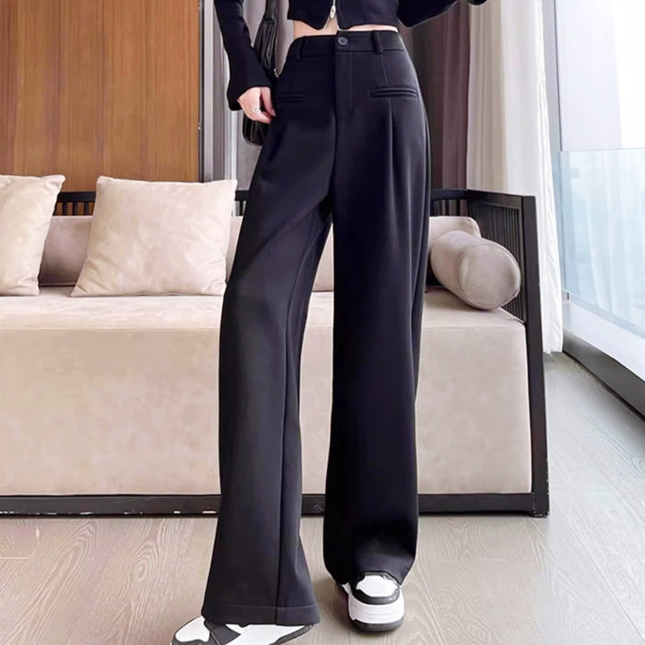 ハイウエストタックワイドパンツ