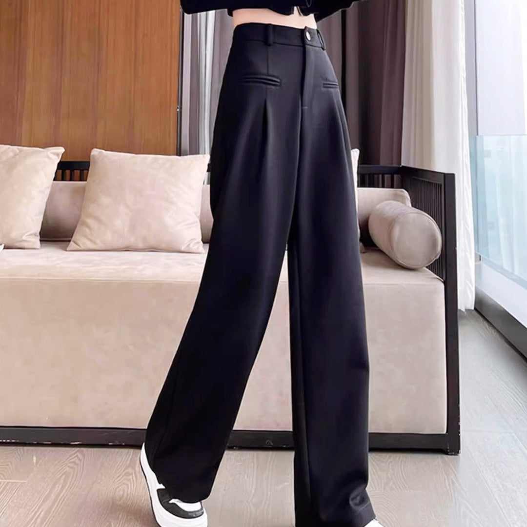 ハイウエストタックワイドパンツ