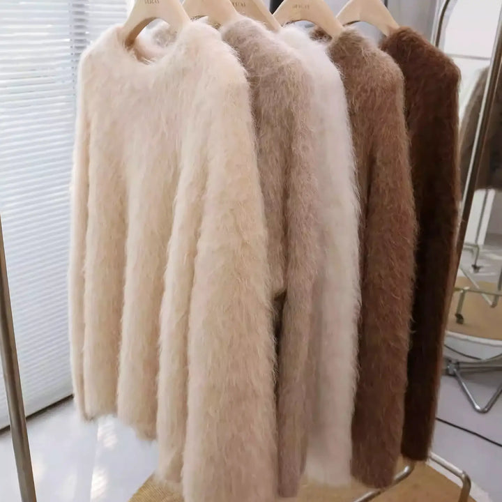 プレミアムアルパカモヘアニット