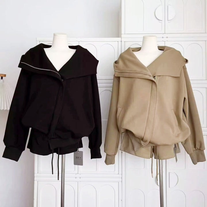 ビッグカラージップショートパンツセットアップ